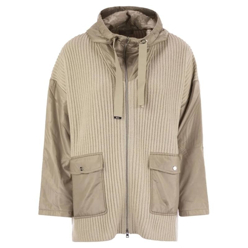 Herno Übergangsjacke Resort Jacket In Wool And Ultralight Nylon Neutrals