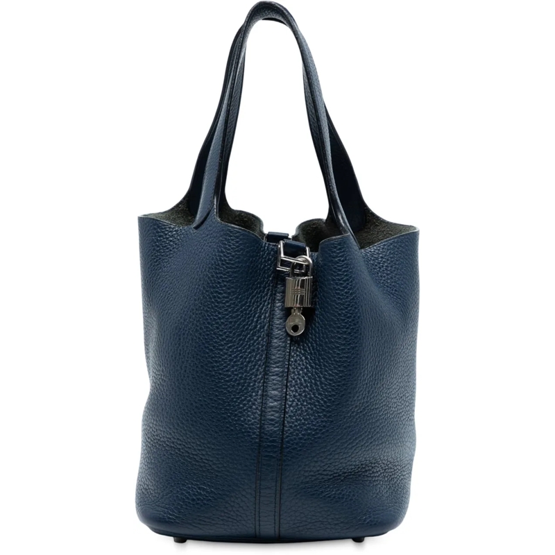 Hermès Tote Clemence Picotin Lock 22 blau
