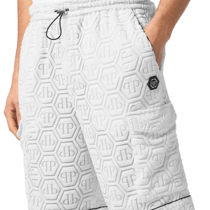 Philipp Plein Shorts Kurze Hosen Monogram weiss(Image 5)