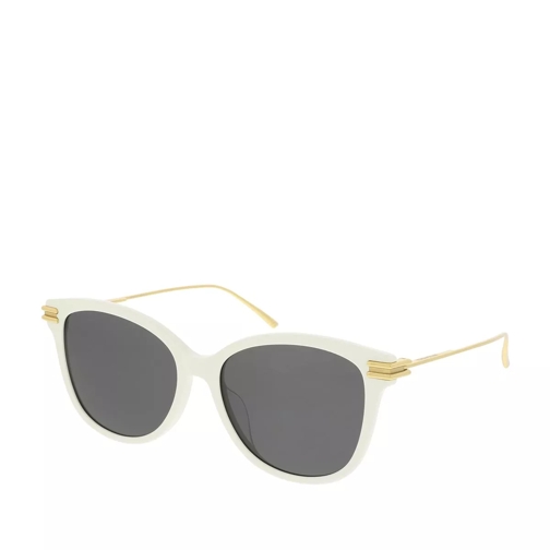 Bottega Veneta BV1048SA-004 55 Sunglasses Ivory-Gold-Grey Lunettes de soleil