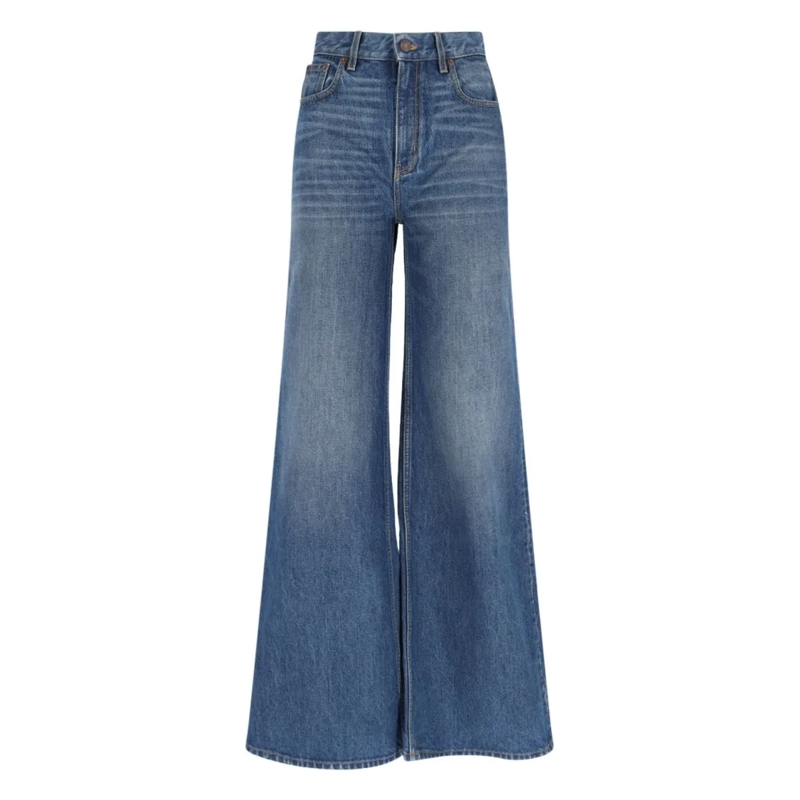 Chloé Jeans Wide-Leg Denim Palazzo Jeans Blue