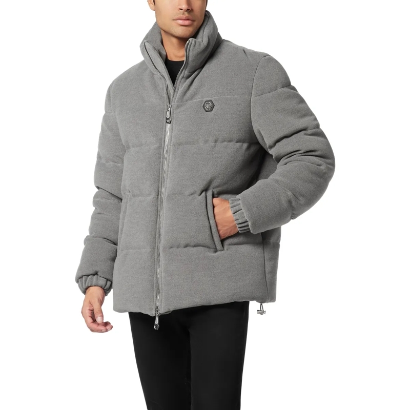 Philipp Plein Lederjacke Jacke grau(Image 3)