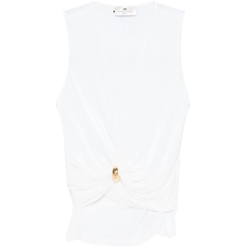 Elisabetta Franchi Top Top Ivory weiß