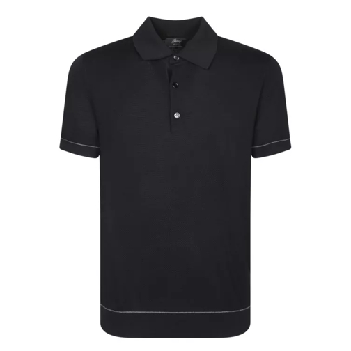 Brioni Cotton Polo Shirt Black 