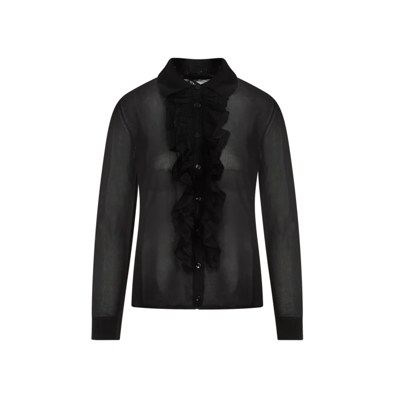 Tom Ford Chemise Black Viscose Fabric Shirt Black
