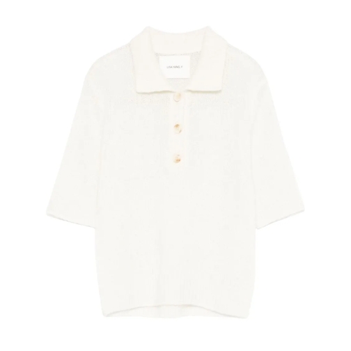 Lisa Yang T-Shirts White Masy Polo Top White