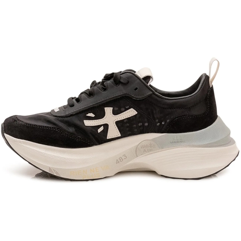 Premiata Sneaker basse Sneakers Hill con Lacci e Logo Laterale schwarz(Image 4)