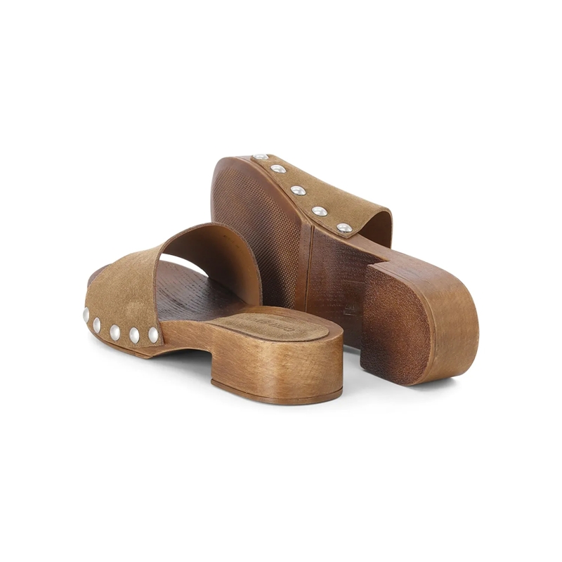 Copenhagen Schnürschuhe Clogs CPH798 aus Veloursleder braun(Image 3)