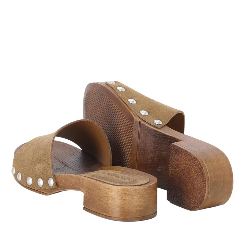 Copenhagen Schnürschuhe Clogs CPH798 aus Veloursleder braun(Image 2)