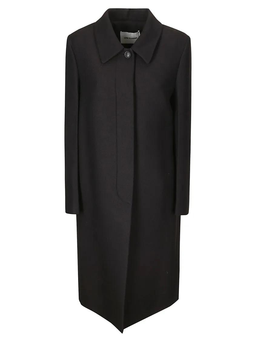 Thumbnail - Low Classic - Wool Coat With Hidden Closure - Größe S - schwarz