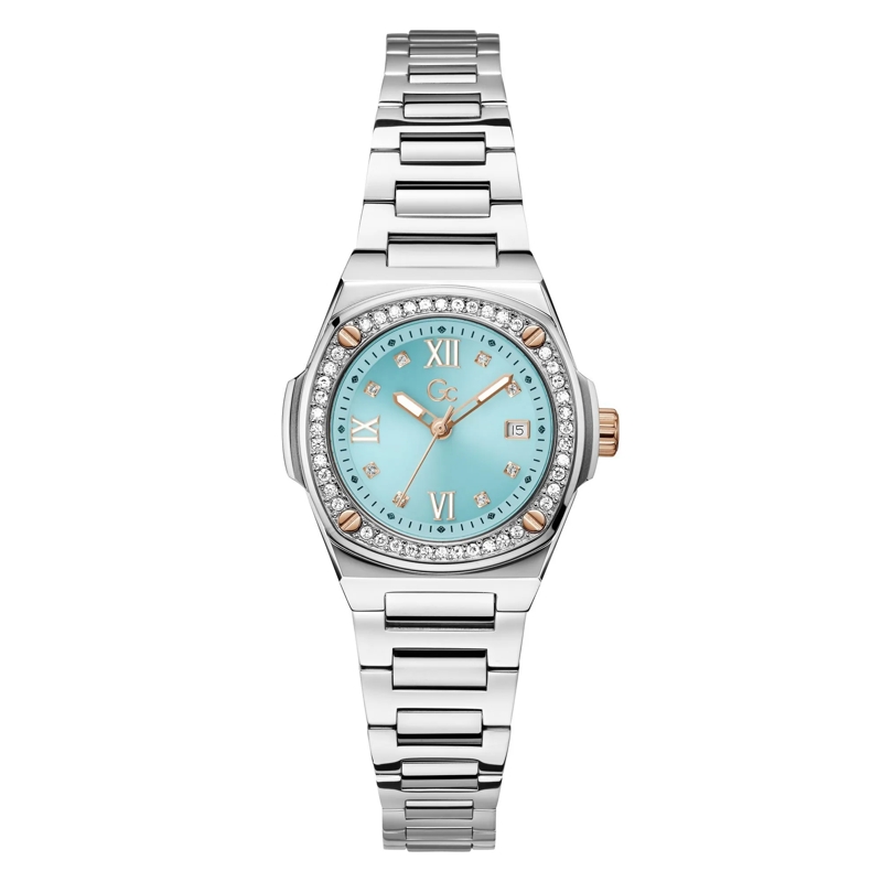 GC Automatikuhr Quarz Analog Uhr Gc Coussin Shape Mini silber