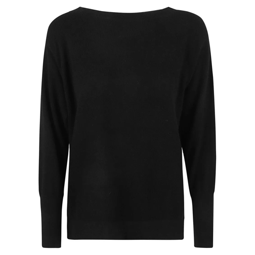 Rosso Puro Pullover Black Relaxed-Fit Cashmere Sweater Black