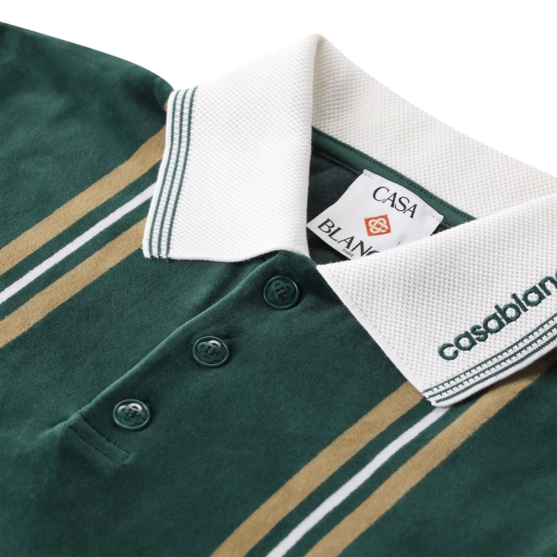 Casablanca Poloshirt Poloshirt aus Baumwoll-Mix grün(Image 2)