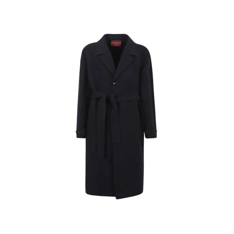 Gucci  Tailored Wool Blend Spw Coat Black