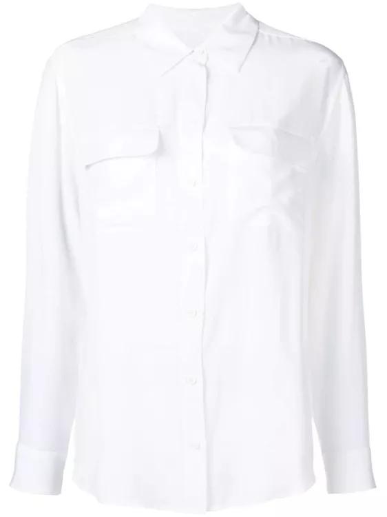 Equipment - Signature Silk Shirt - Größe M - white