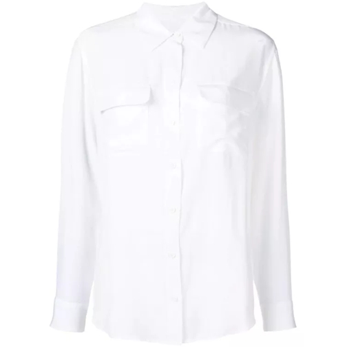 Equipment  Signature Silk Shirt White