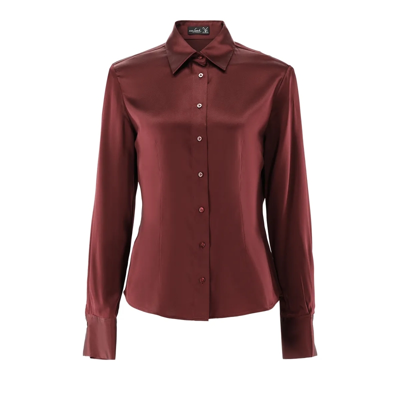 VAN LAACK Bluse Bluse Modern Fit Uni rot