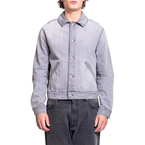 Loewe Vestes en duvet WORK DENIM JACKET GREY MELANGE mehrfarbig