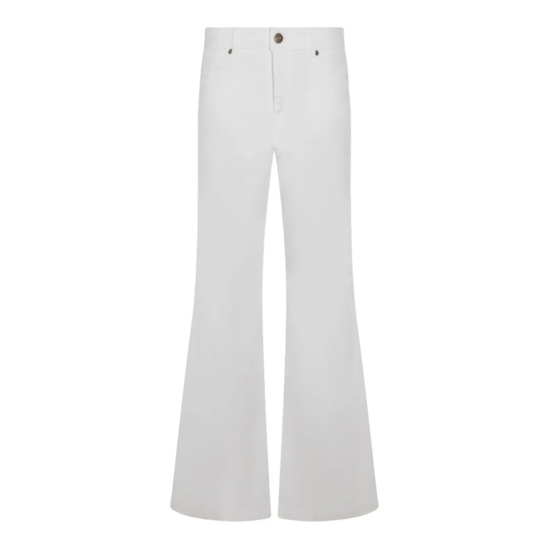 Twin-Set Jeans High-Waisted Flared Jeans With Classic Five-Pocket Red