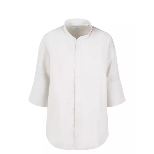 AMI Paris Mao Collar Oversize Shirt White 