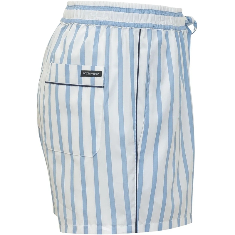 Dolce&Gabbana  Pantaloncini con Vita Elasticizzata e Coulisse hellblau(Image 3)
