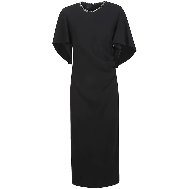 Pinko Robe midi Scopone Dress Black schwarz
