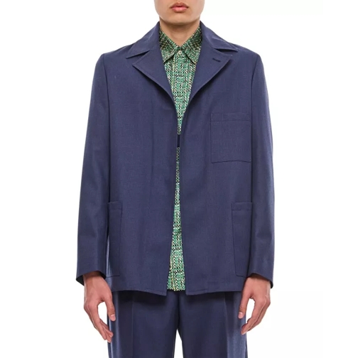 Fendi Dyed Wool Jacket Blue 