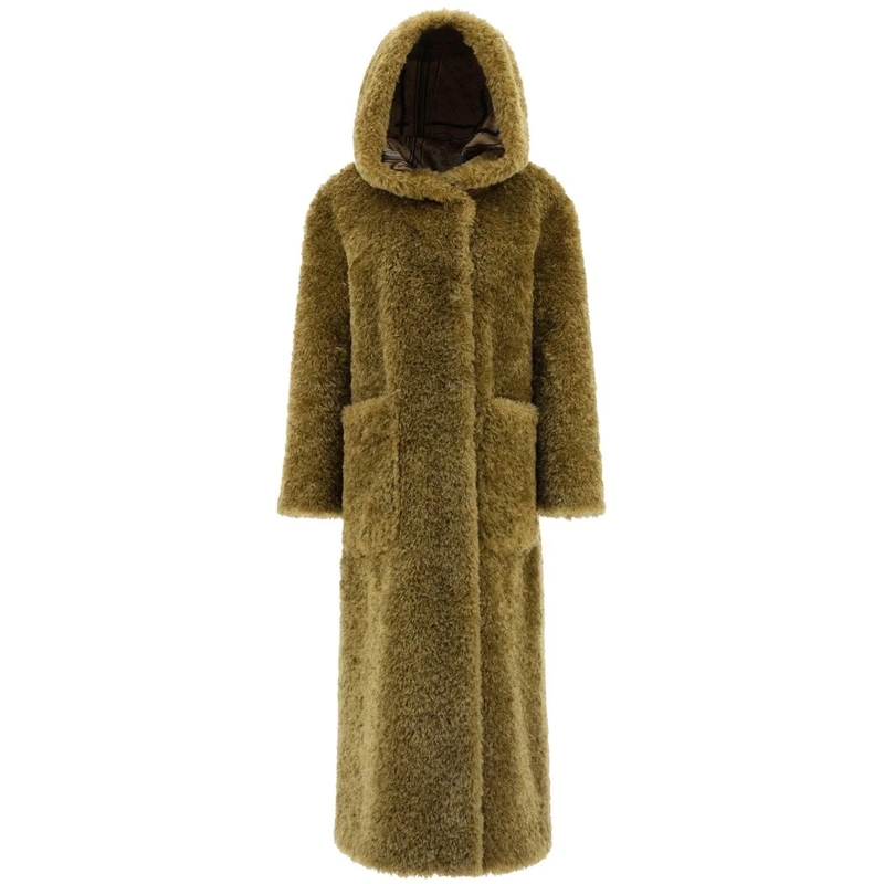 Herno T-shirt HERNO CURLY FAUX FUR Coat grün