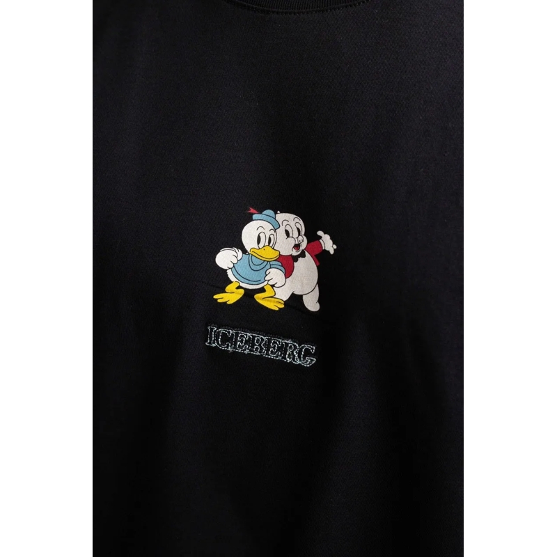 Iceberg T-Shirt 5D Porky Pig T-Shirt Heren Zwart schwarz(Image 8)