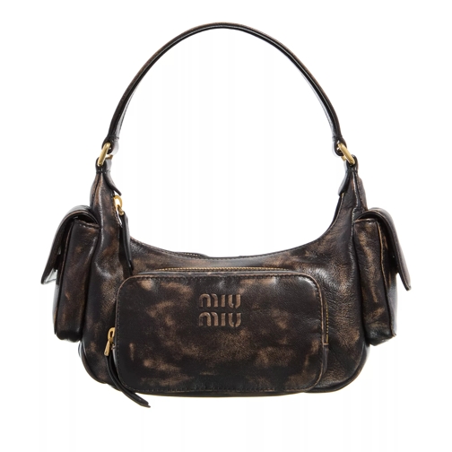 Miu Miu Sac hobo Nappa Vintage Old Pocket Sabbia Caffee