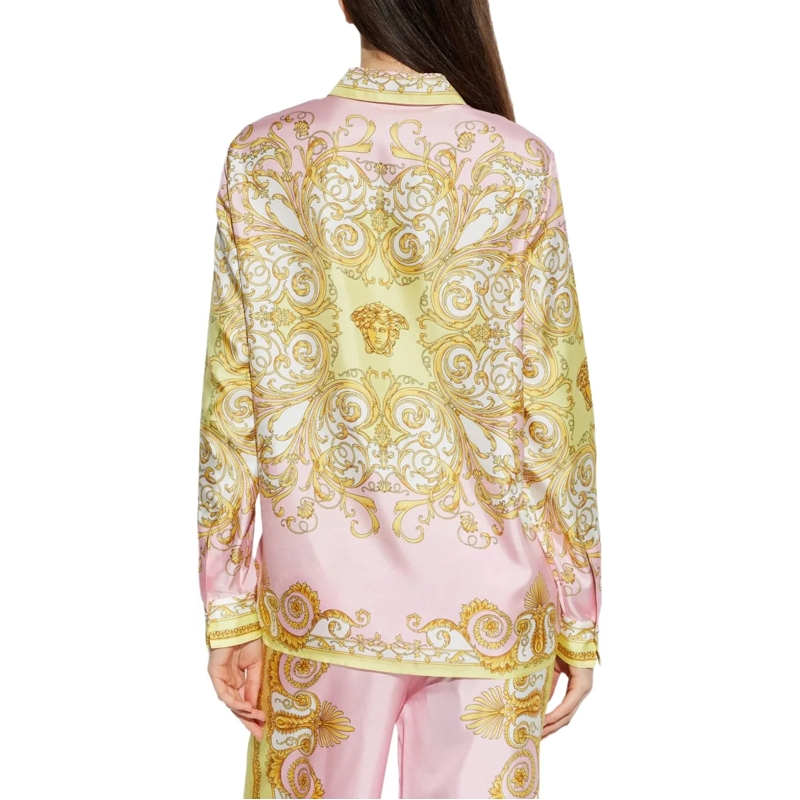 Versace Chemisier Shirts Pale Yellow/Rose rose(Image 3)