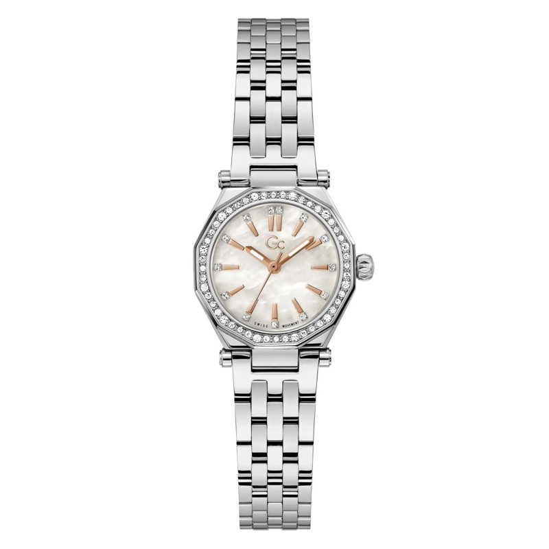 GC Quarzuhr Quarz-Analoguhr Gc Gleam Mini silber