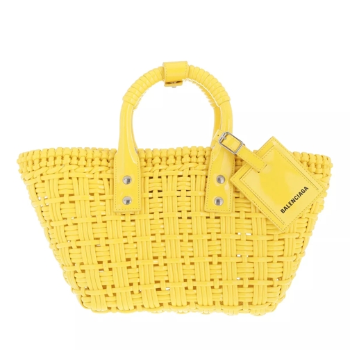 Balenciaga XS Bistro Basket Strap Tote Bag Sun Yellow Basket Bag