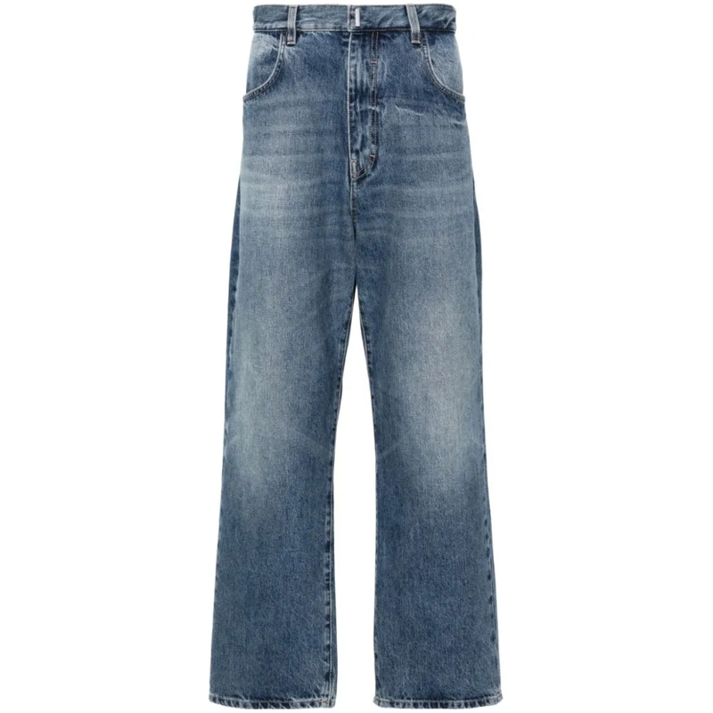 Givenchy Jeans Mid-Rise Indigo Blue Denim Jeans Grey
