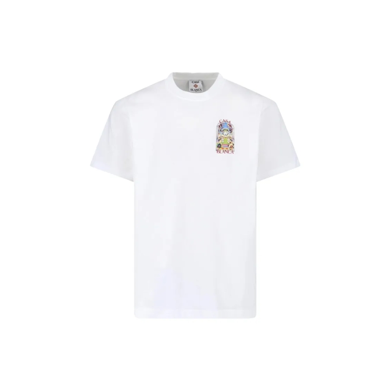 Casablanca T-shirt "Tennis Landscape" T-Shirt – White White