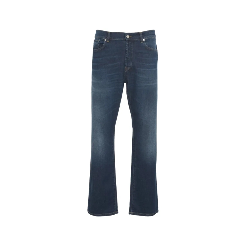Department Five Jeans Straight Leg Denim Jeans With Classic Five-Pocket  Blue