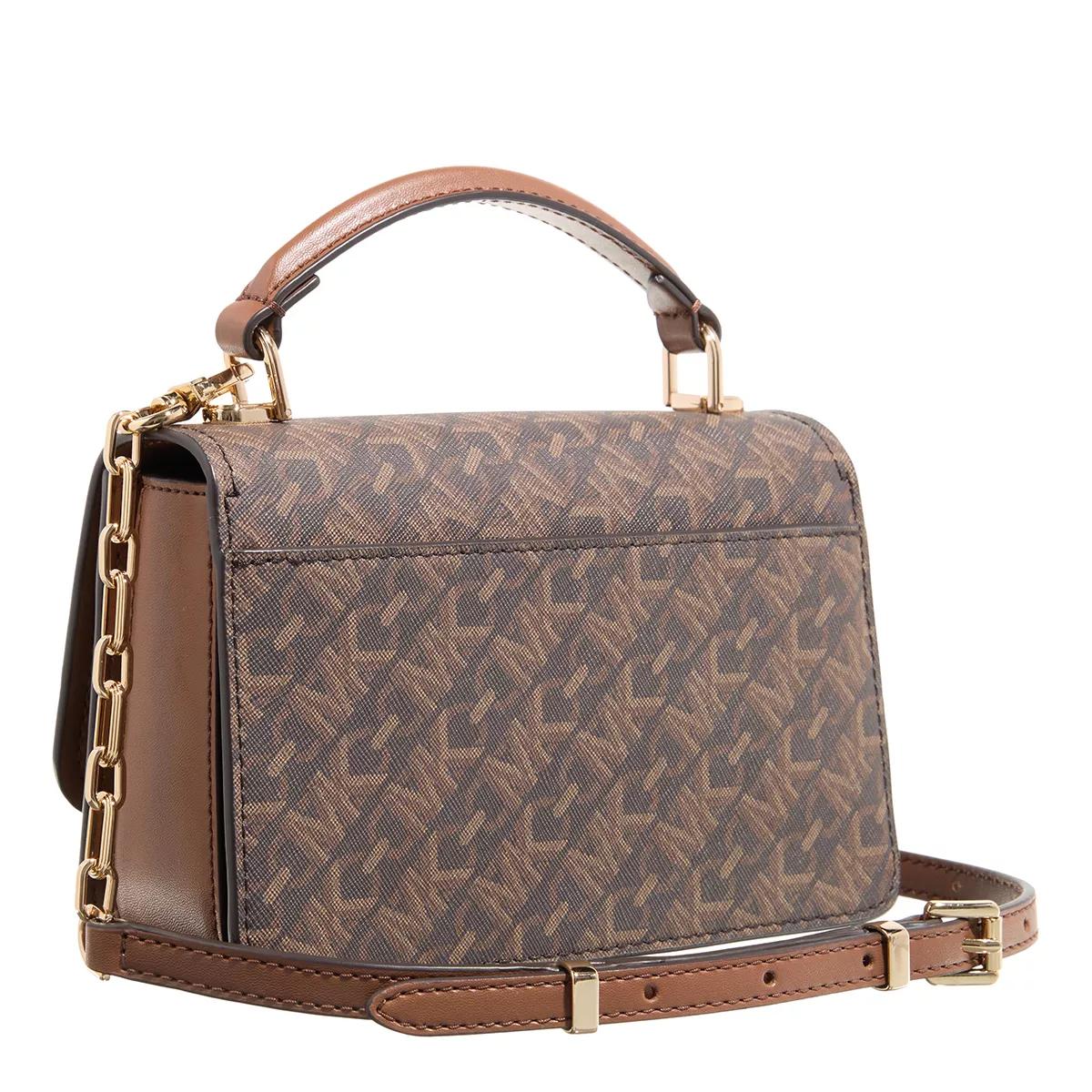 Michael Kors crossbody tas Delaney met logoprint donkerbruin