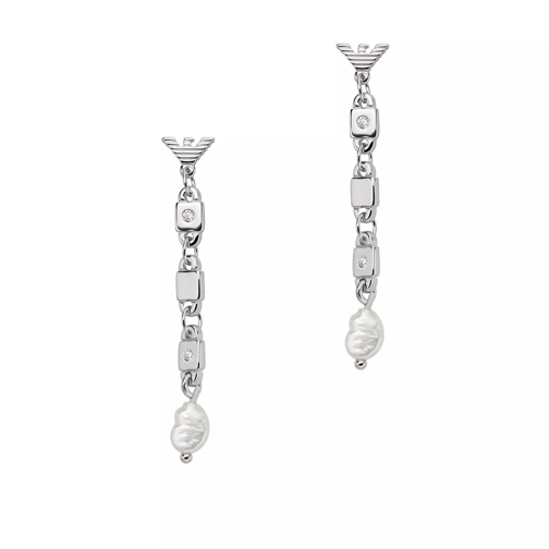 Emporio Armani Sterling Silver Chain-Link Earrings Silver Drop Earring