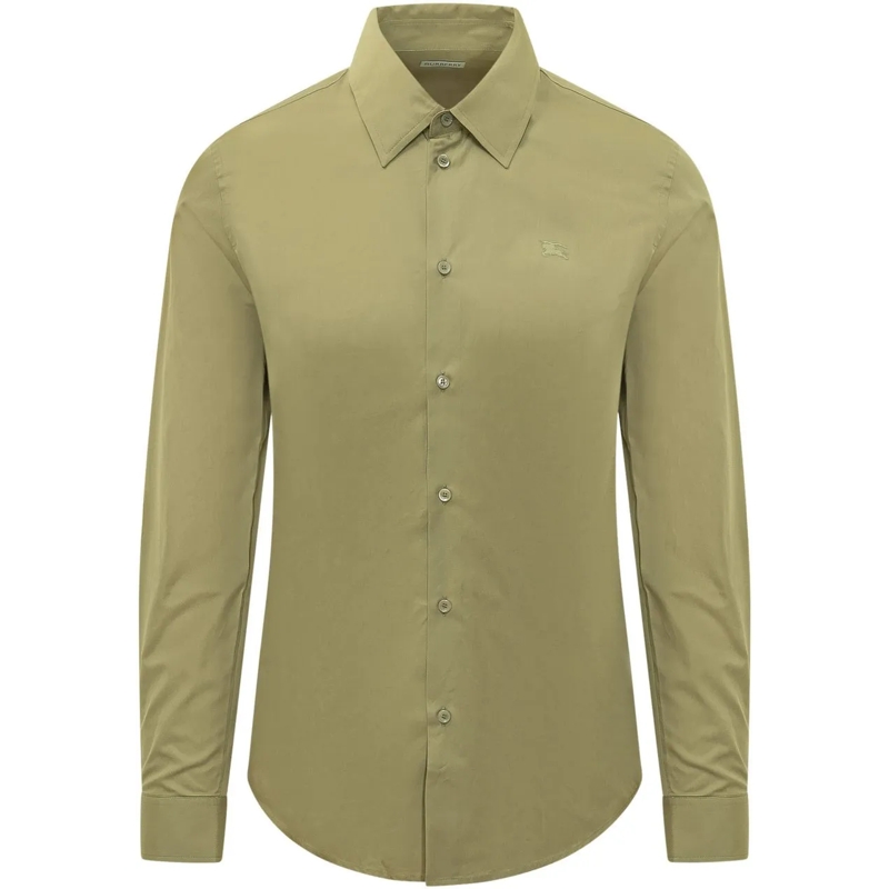 Burberry Haut décontracté Camicia con Bottoni e Colletto Classico grün