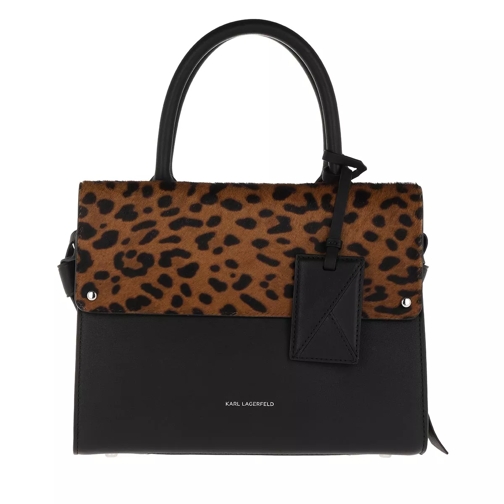 Karl Lagerfeld Ikon Leopard Sm Top Handle Bag Leopard Sporta