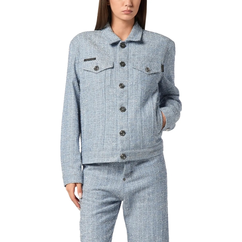 Philipp Plein Jeansjacke Jeansjacke blau(Image 3)