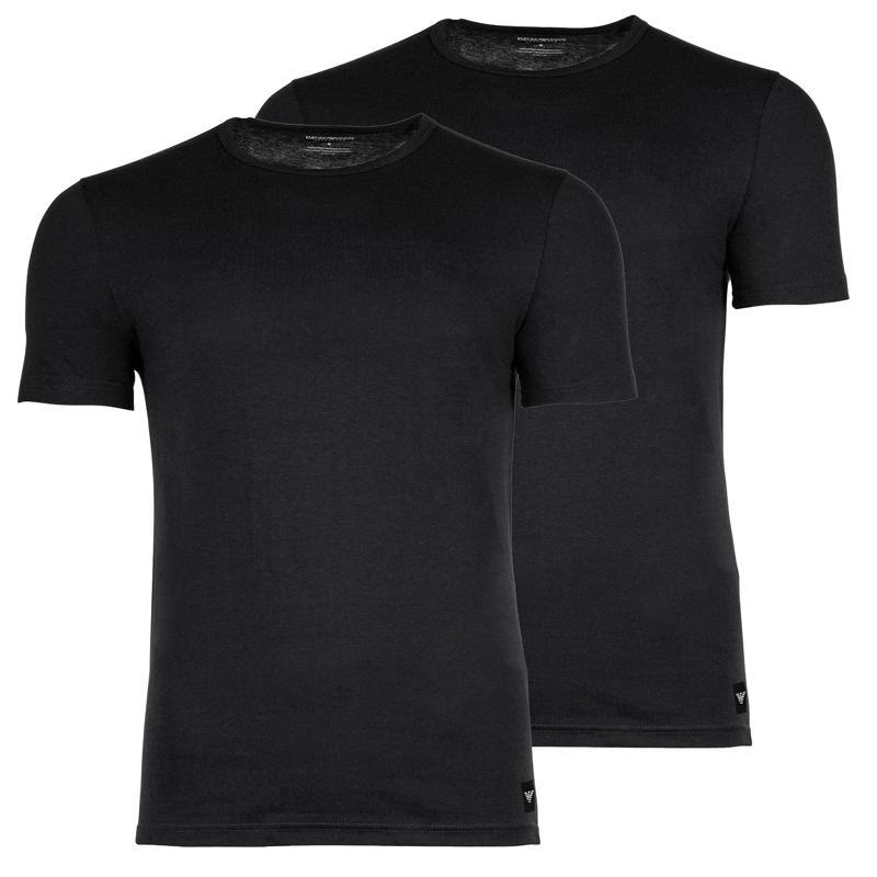 Emporio Armani Hemd Hochwertige Rundhals-Shirts im Doppelpack von EMPO schwarz