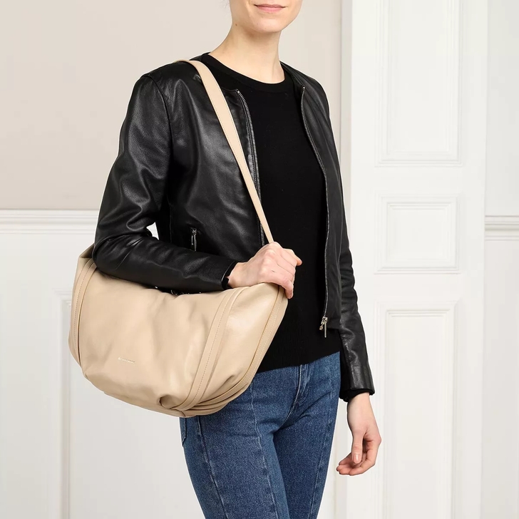 Borbonese Medium Hobo Bag Sand Hobo Bag