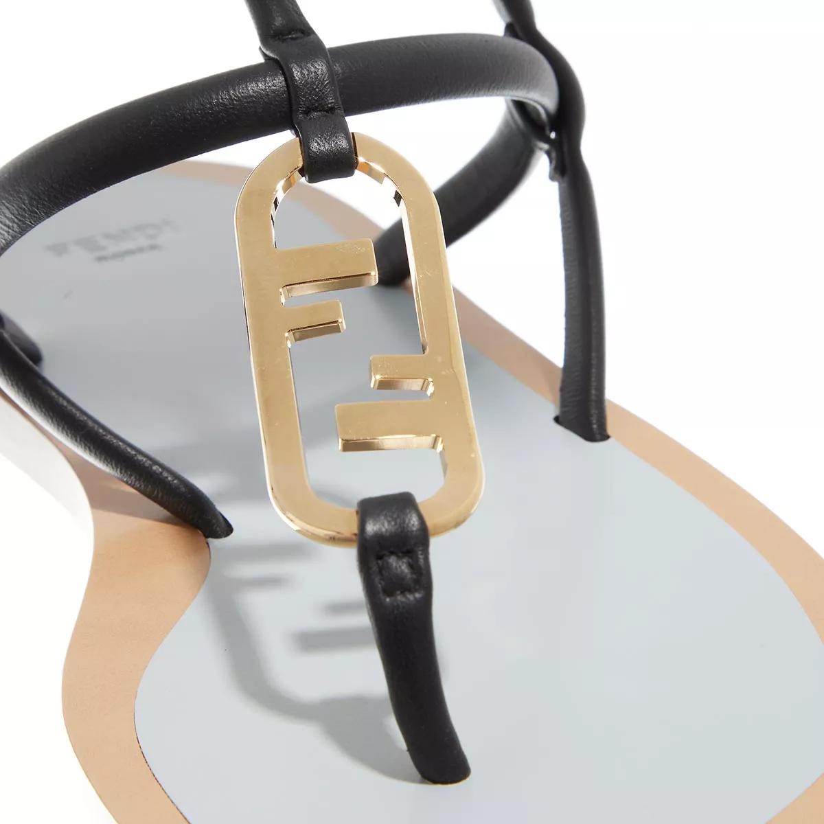 Fendi O Lock Sandals Black Strappy Sandal