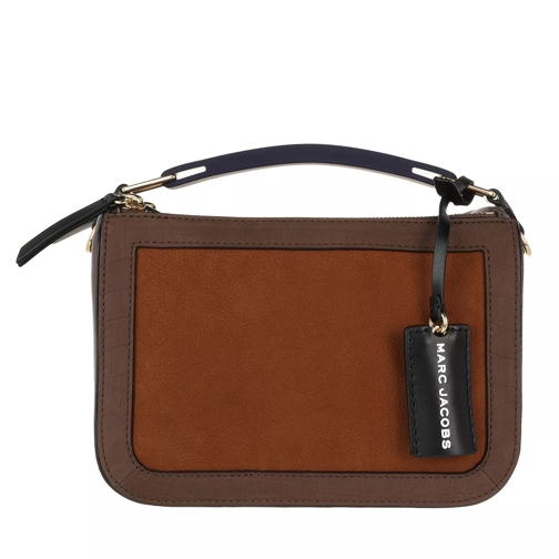 Marc Jacobs The Soft Box Top Handle Suede Brown Crossbody Bag