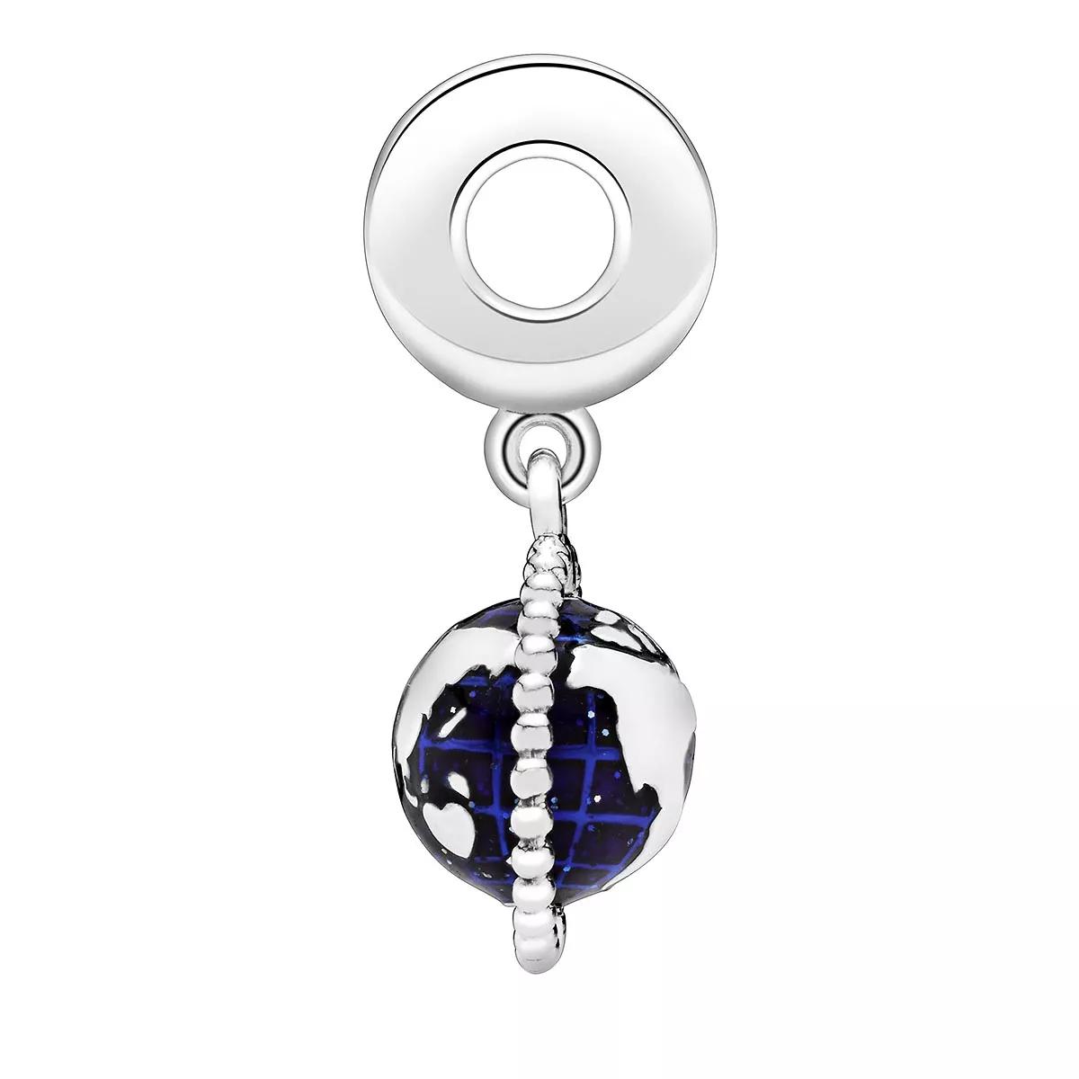 pandora bijouterie, drehender globus charm-anhänger en silver - pendentifs & charmspour dames