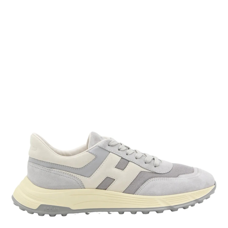 Hogan Lage-top sneaker Layered Grey Suede And Mesh Sneakers White