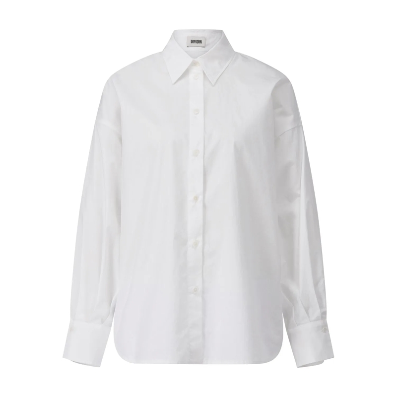 DRYKORN  Oversized Hemdbluse Lyslia Weiß