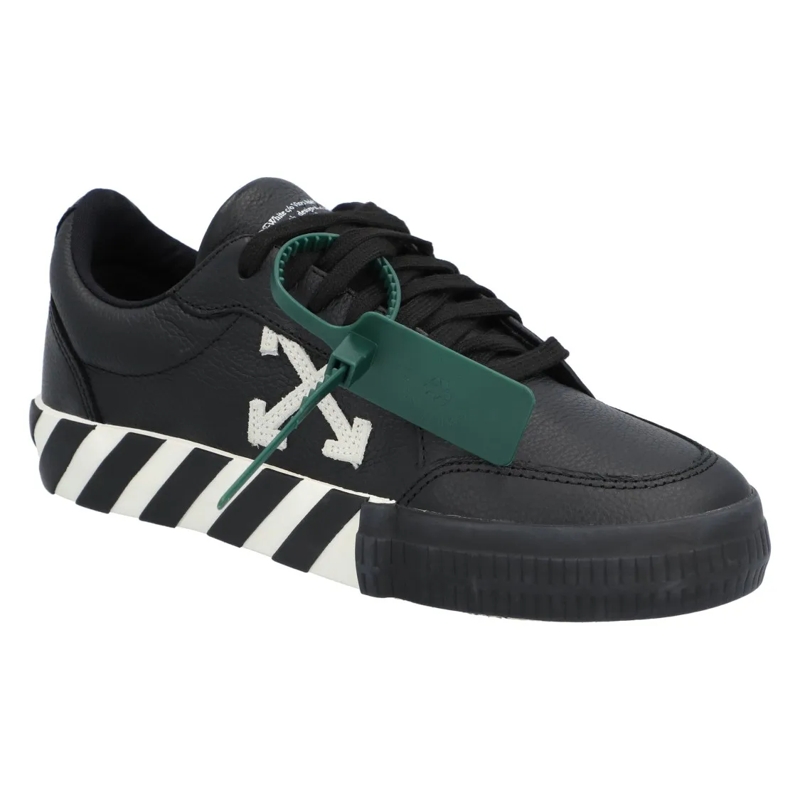 Off-White Lage-top sneaker Low Vulcanized Leather Black White Black