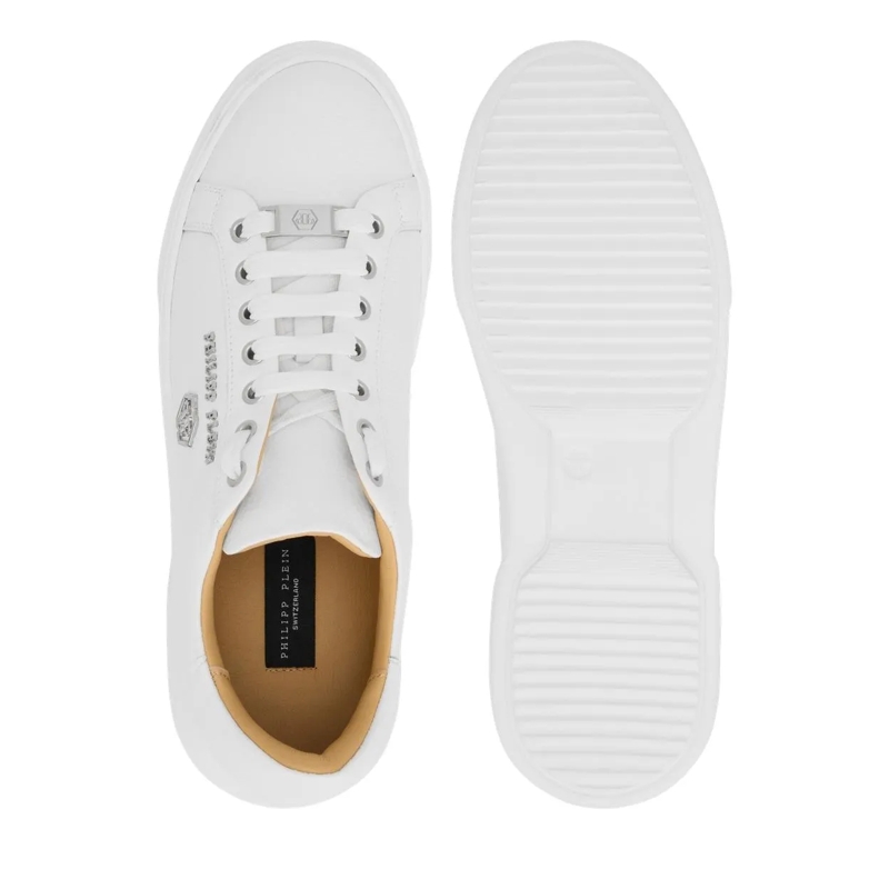 Philipp Plein Low-Top-Sneaker Lo-Top Turnschuhe Hexagon weiss(Image 4)